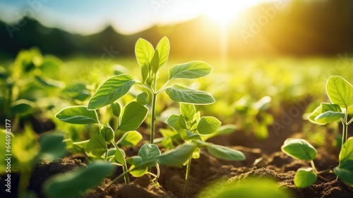 Agricultural soy plantation...