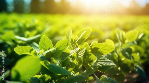 Agricultural soy plantation...