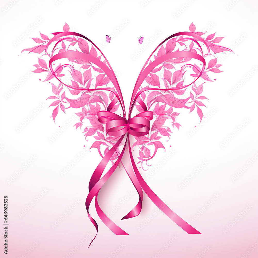 Vibrant pink ribbon for vibrant and energetic design