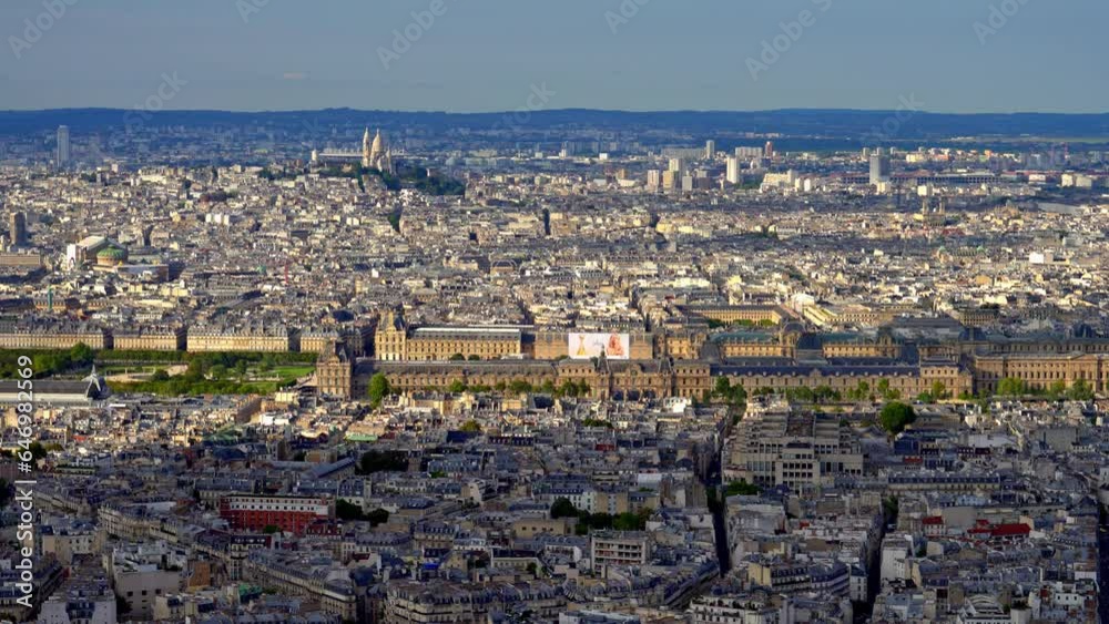 Huge City of Paris France from above - aerial view - stock photography Huge City of Paris France from above - aerial view - stock photography