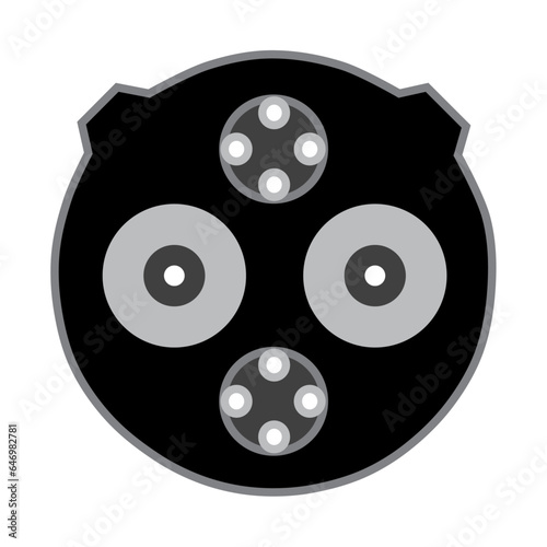Vector graphic of CHAdeMO electric vehicle charger plug