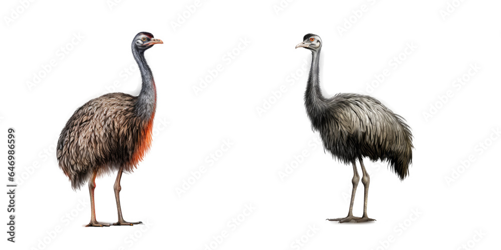Obraz premium Emu, Isolated On Transparent, PNG
