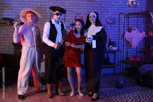 Group of friends in costume...