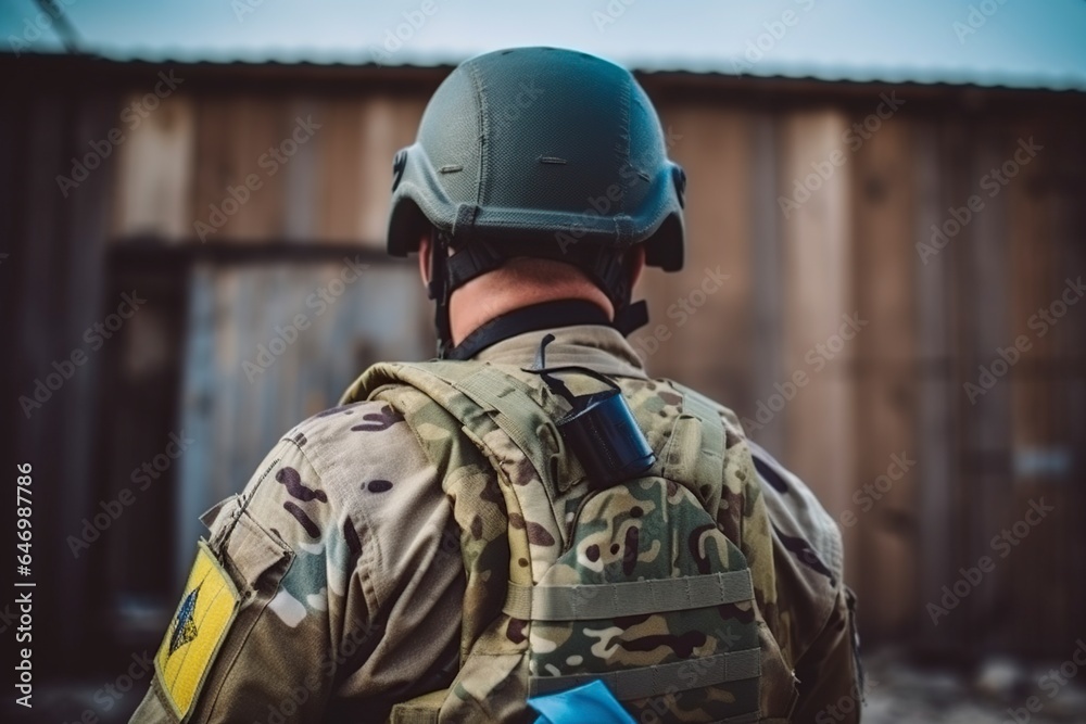 image view of the ukrainian soldier in the army image view of the ukrainian soldier in the army