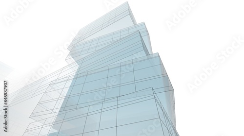 Abstract architecture 3d rendering 3d illustration