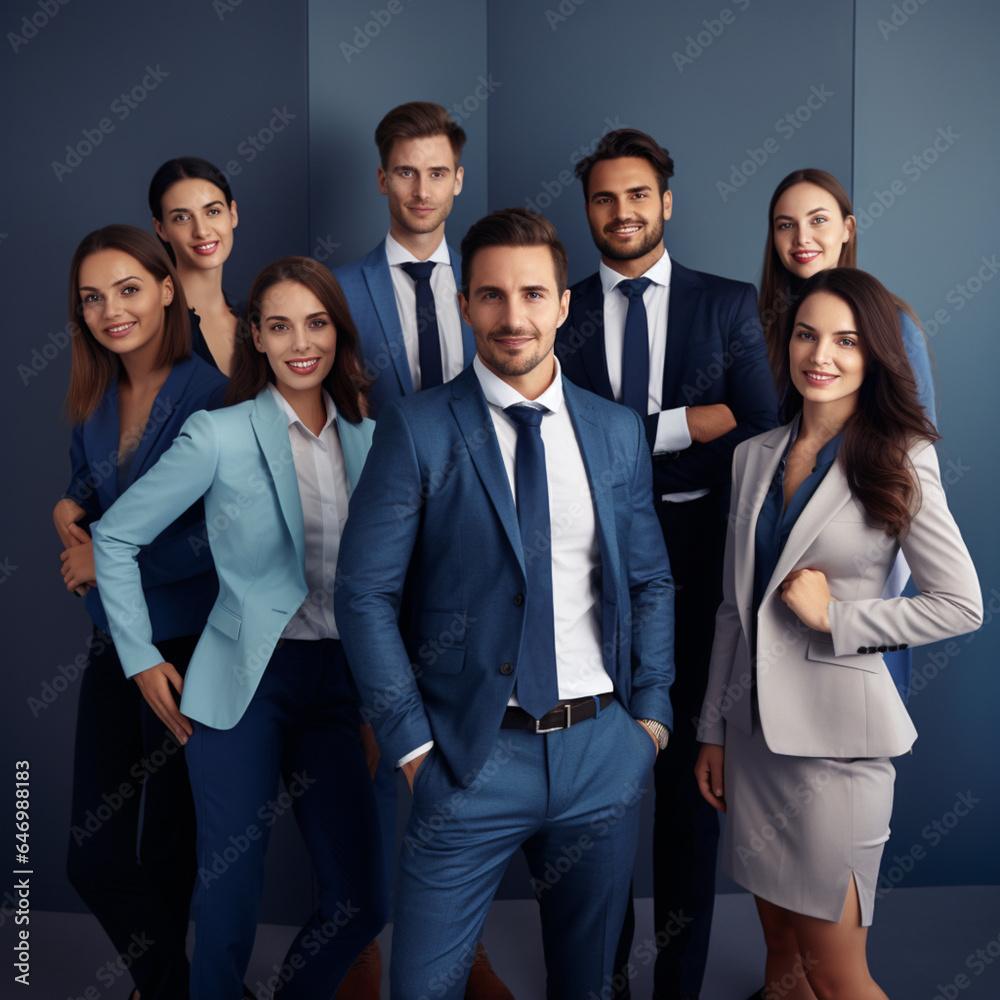 Business Team in Darkest Academia Style with Serene Expressions Business Team in Darkest Academia Style with Serene Expressions