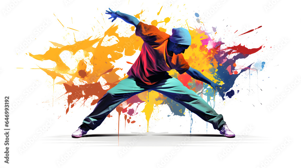 Naklejka premium Vibrant Olympic Breakdancing Pictogram