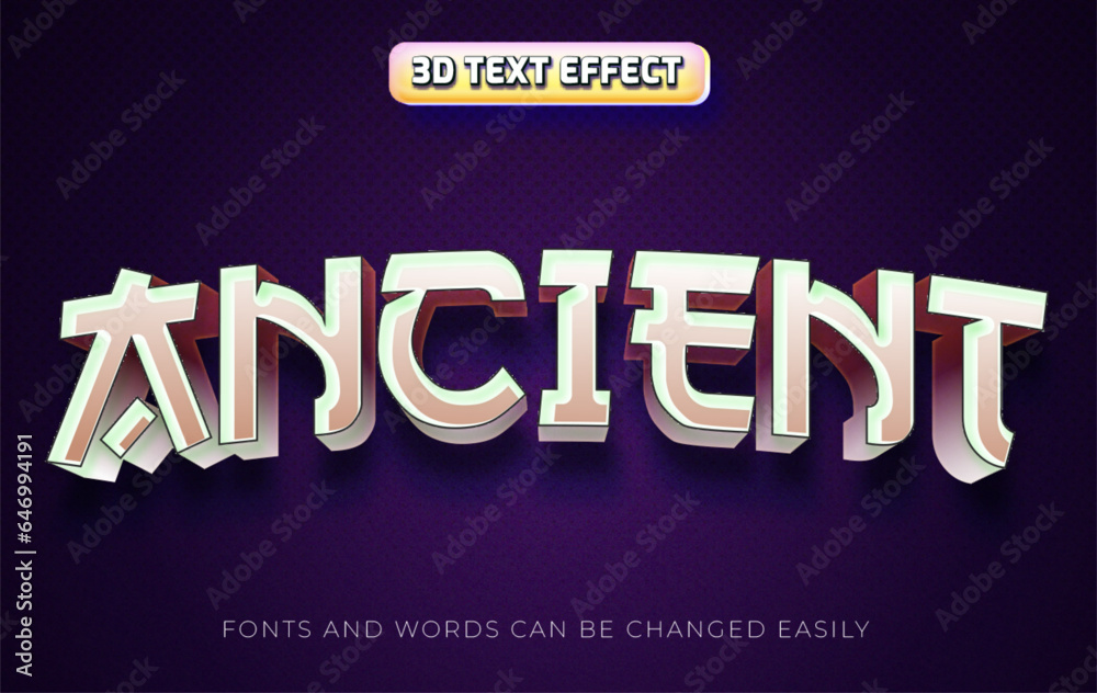 Ancient 3d editable text effect style Ancient 3d editable text effect style