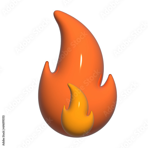 3D fire icon