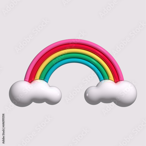 3D rainbow icon