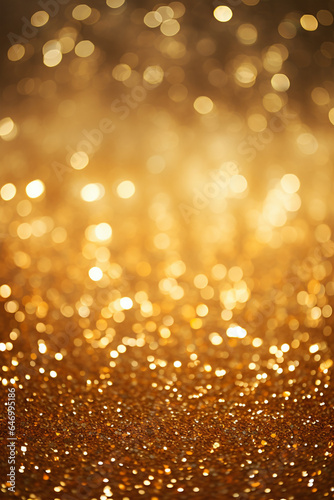 Christmas golden sparkle background - celebration concept - generative AI 
