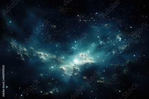 A cluster of stars forming a beautiful celestial pattern. Generative Ai.