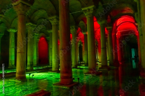 Photography The Basilica Cistern, underground water reservoir build by Emperor Justinianus i