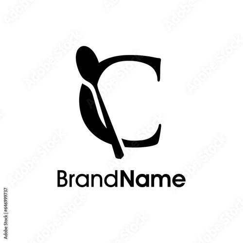 Luxury Initial C Spoon Logo