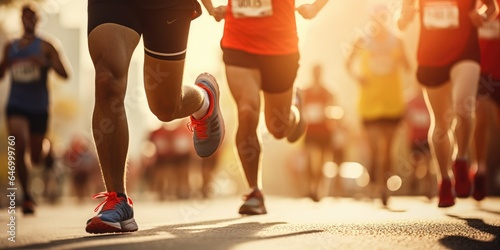Runners at half marathon ev...