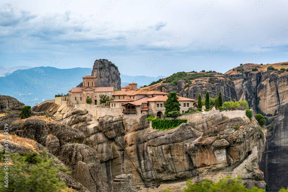 Holy Trinity Monastery, Meteora, Greece. One of the scenes from the filming of the James Bond movie 