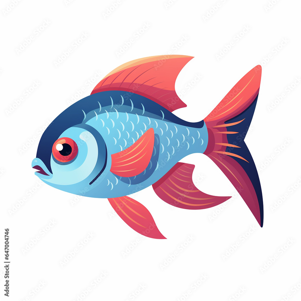 Aquatic Adventure Artistic Fish Illustration