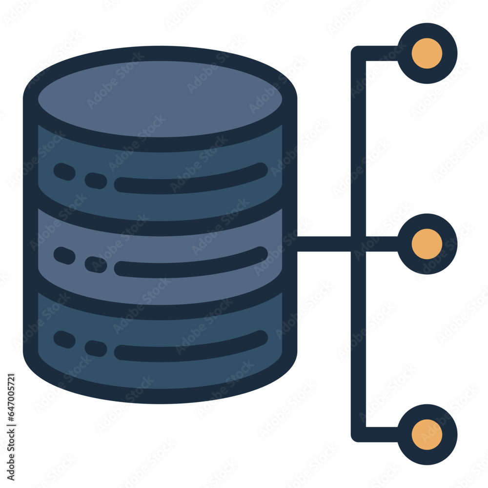Data Structure filled line icon Data Structure filled line icon
