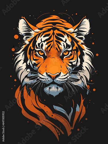 tiger head logo  design. vector illustration of tiger