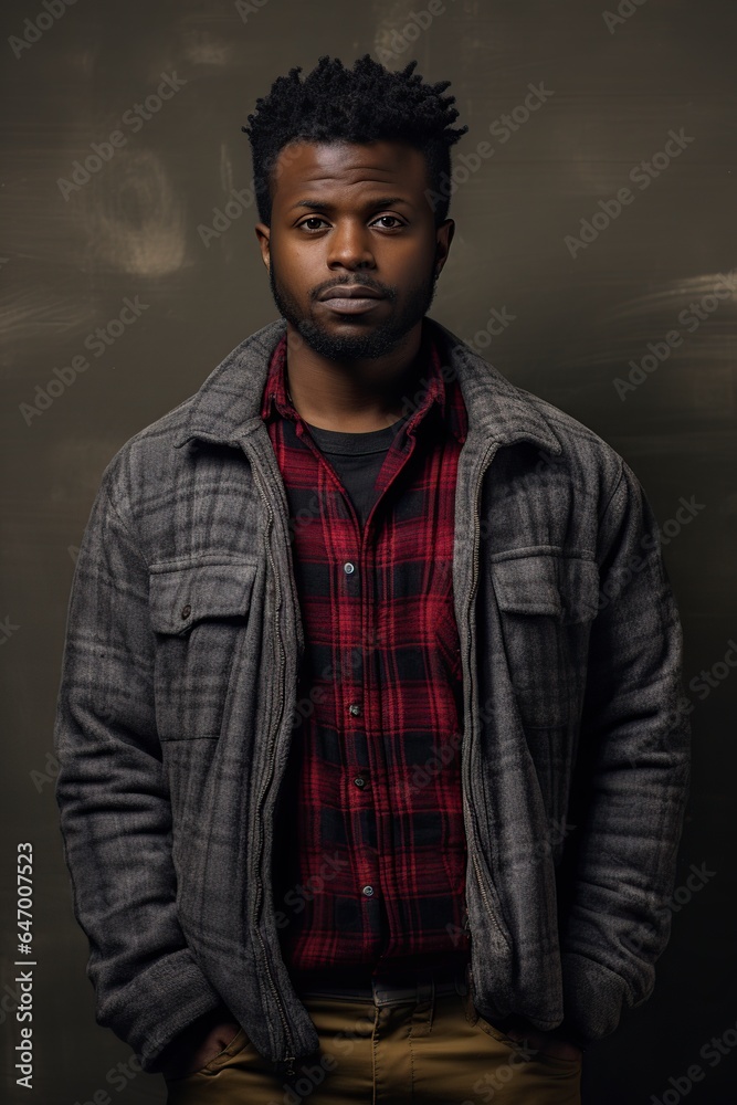 Fototapeta premium african american man wearing a jacket