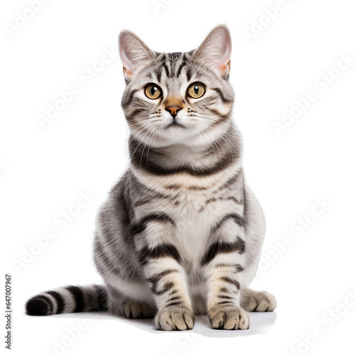 saksorn99_American_Shorthair_cat_cute_smiling_whole_body_high_