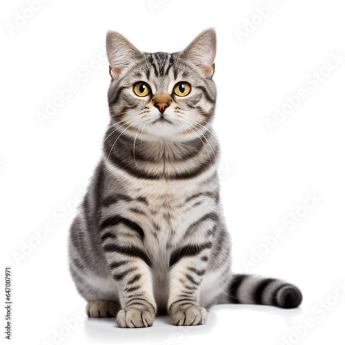 saksorn99_American_Shorthair_cat_cute_smiling_whole_body_high_ © I Love Png