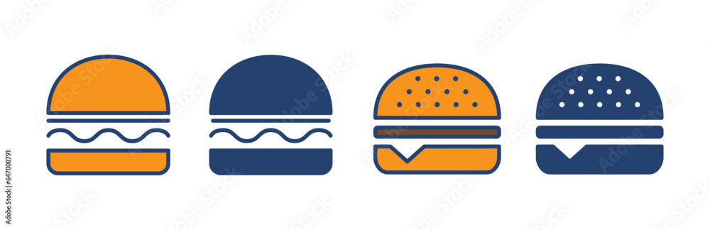 Burger icon vector. burger sign and symbol. hamburger Burger icon vector. burger sign and symbol. hamburger