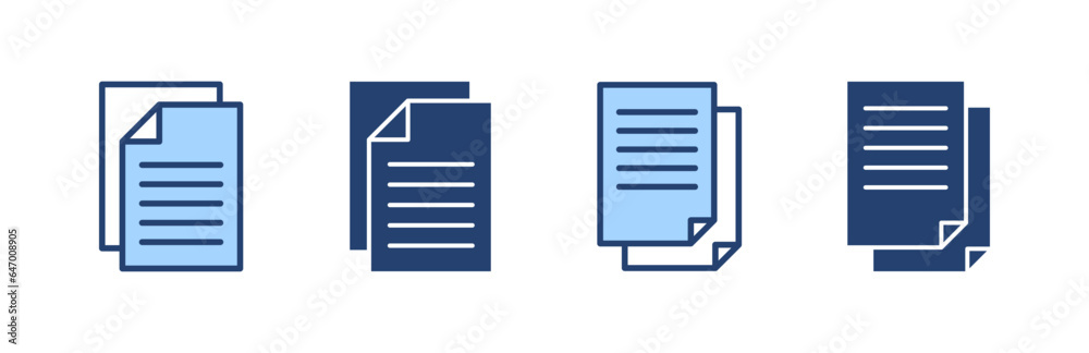 Document icon vector. Paper sign and symbol. File Icon Document icon vector. Paper sign and symbol. File Icon