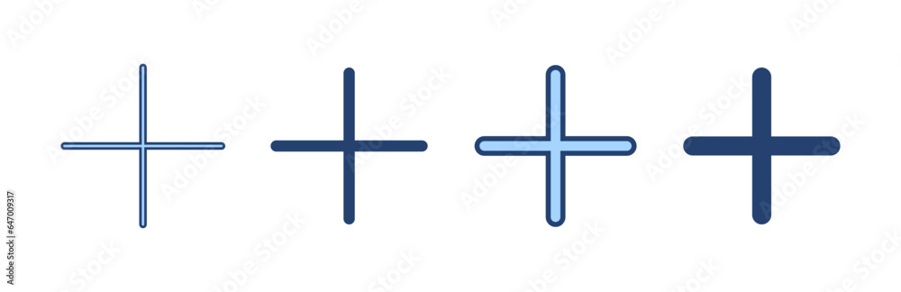 Obraz premium Plus icon vector. Add plus sign and symbol