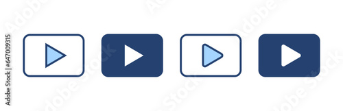 Free Download Play icon vector. Play button sign and symbol - GFXLoad