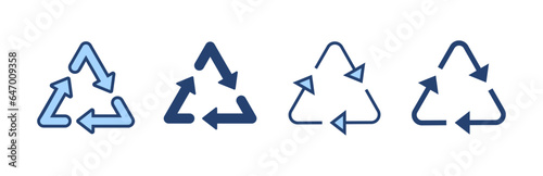Free Download Recycle icon vector. Recycling sign and symbol. - GFXLoad