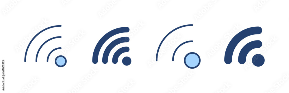 Wifi icon vector. signal sign and symbol. Wireless icon Wifi icon vector. signal sign and symbol. Wireless icon