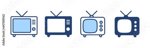 Tv icon vector. television sign and symbol