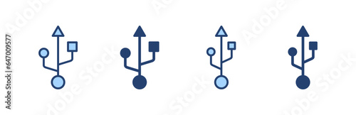 Usb icon vector. Flash disk sign and symbol. flash drive sign.