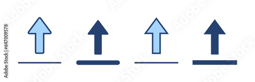 Upload icon vector. load data sign and symbol