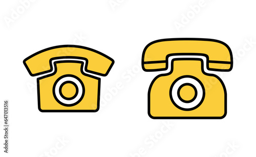 Telephone icon set for web and mobile app. phone sign and symbol © Lunaraa