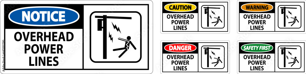 Danger Sign Overhead Power Lines Danger Sign Overhead Power Lines