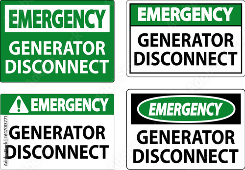 Emergency Sign Generator Disconnect