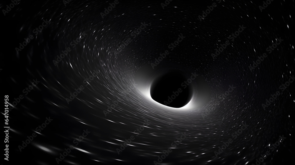 ブラックホール：光さえ逃れられない強力な重力領域 No.009  Black Hole A Region of Space-Time with Gravity So Strong That Not Even Light Can Escape Generative AI - obrazy, fototapety, plakaty 