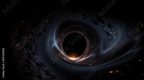 ブラックホール：光さえ逃れられない強力な重力領域 No.012  Black Hole A Region of Space-Time with Gravity So Strong That Not Even Light Can Escape Generative AI