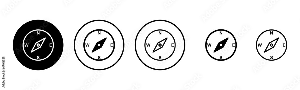 Compass icon set illustration. arrow compass icon sign and symbol Compass icon set illustration. arrow compass icon sign and symbol