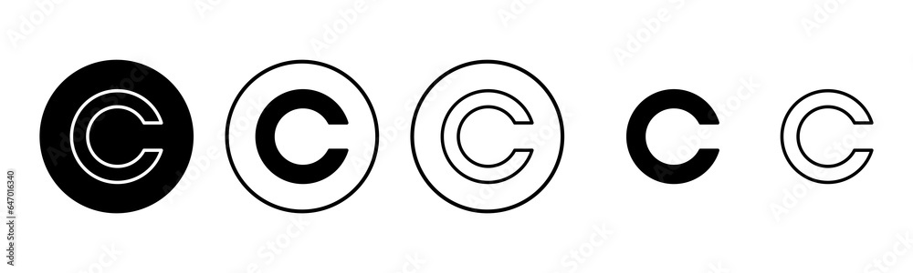 Copyright icon set illustration. copyright sign and symbol Copyright icon set illustration. copyright sign and symbol