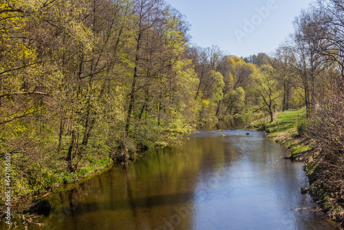 Jizera river in Semily, Czechia