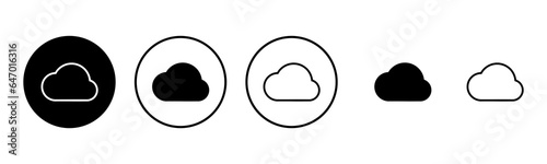 Cloud icon set illustration. cloud sign and symbol