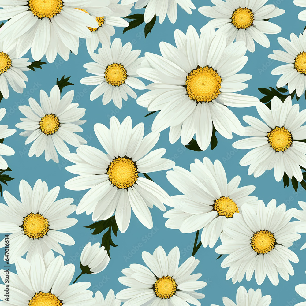 Radiant Daisy Whispers Floral Pattern