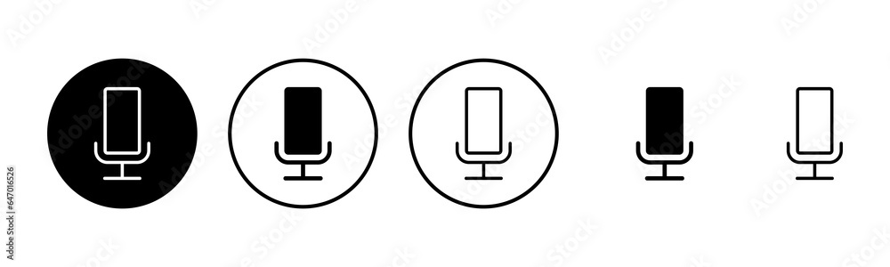 Microphone icon vector illustration. karaoke sign and symbol Microphone icon vector illustration. karaoke sign and symbol