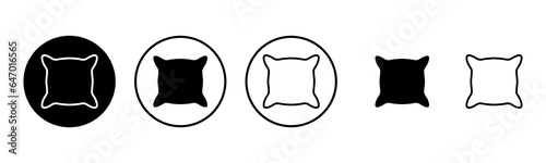 Pillow icon set illustration. Pillow sign and symbol. Comfortable fluffy pillow