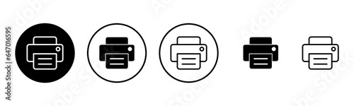 Print icon set illustration. printer sign and symbol