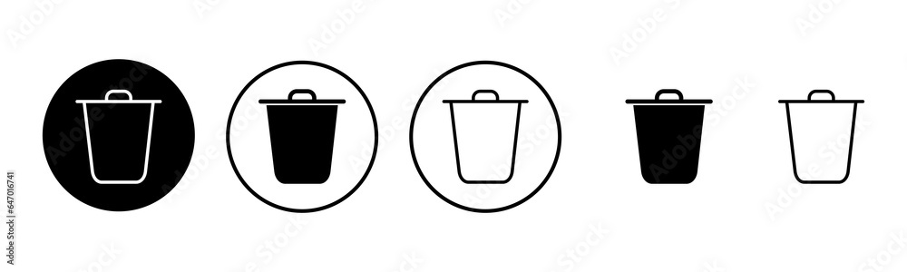 Trash icon set illustration. trash can icon. delete sign and symbol. Trash icon set illustration. trash can icon. delete sign and symbol.
