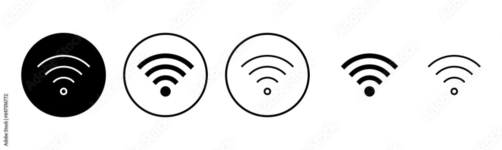 Wifi icon set illustration. signal sign and symbol. Wireless icon Wifi icon set illustration. signal sign and symbol. Wireless icon